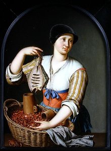 魚の妻、1725 作： Willem Van Mieris